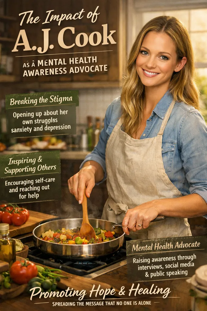 A J  Cook Promoting Mental Health Awareness