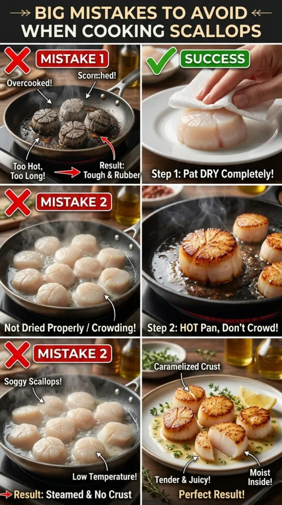 Big Mistakes To Avoid When Cooking Scallops