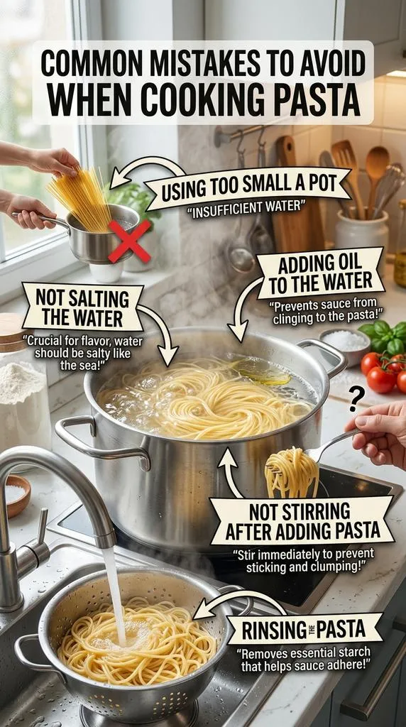 Common Mistakes To Avoid When Cooking Pasta