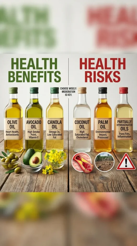 Health Benefits And Risks Associated With Different Cooking Oils