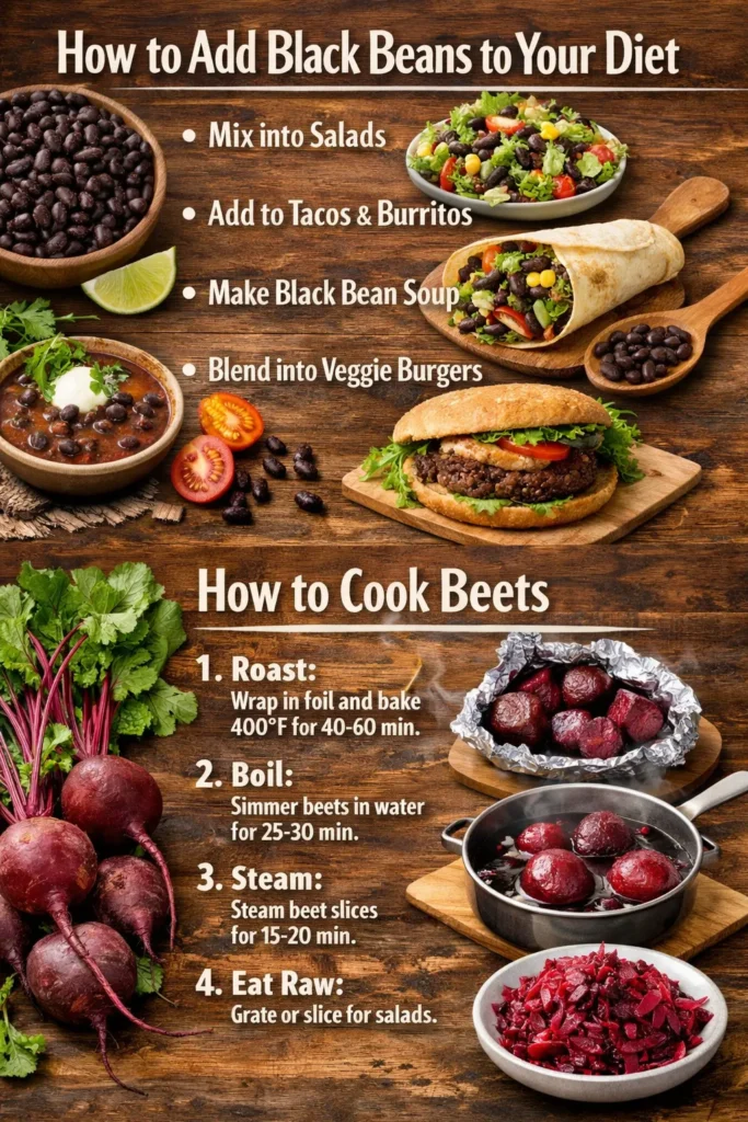 Healthy Eating Black Beans Beets How to Cook Black Beans