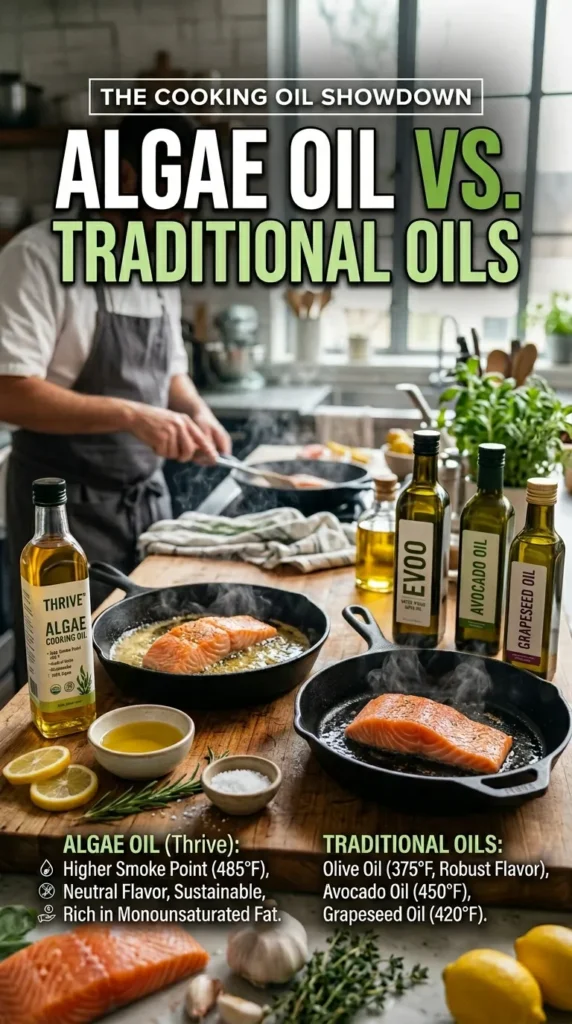 How Algae Cooking Oil Compares To Traditional Cooking Oils