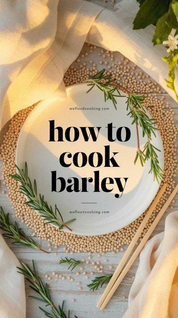 How To Cook Barley