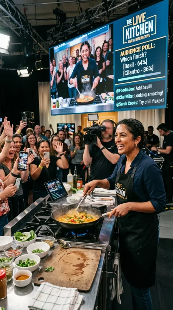 Interactive Cooking Shows Real Time Engagement With The Audience