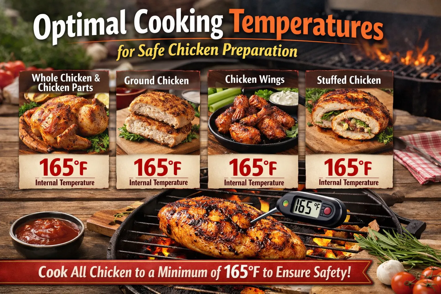 Optimal Cooking Temperatures for Safe Chicken Preparation