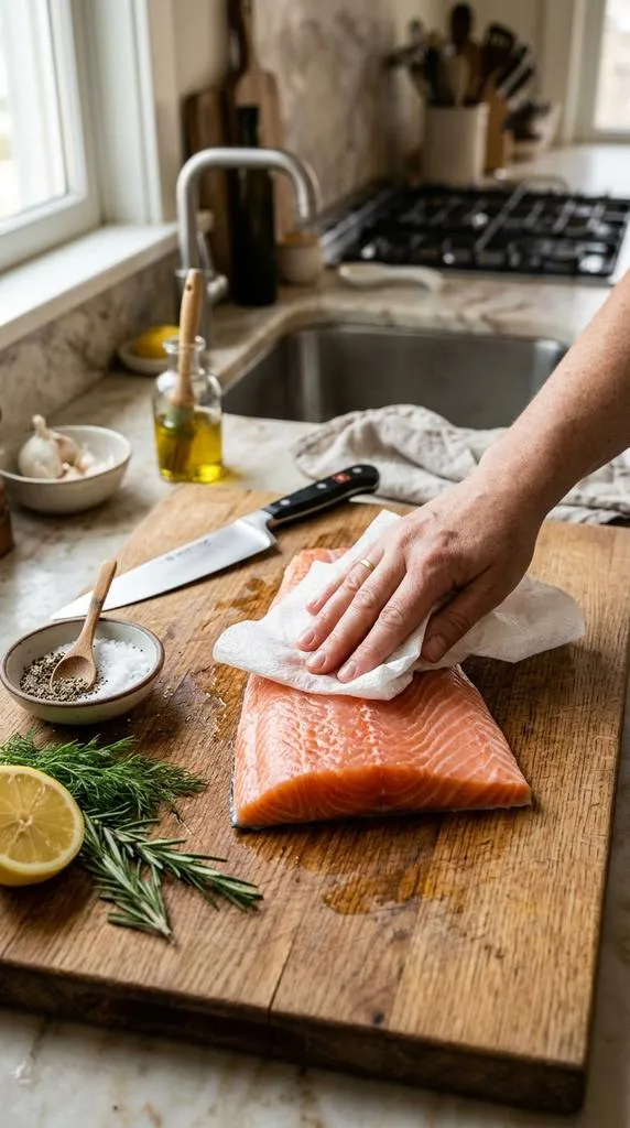 Preparation Steps For Cooking Salmon