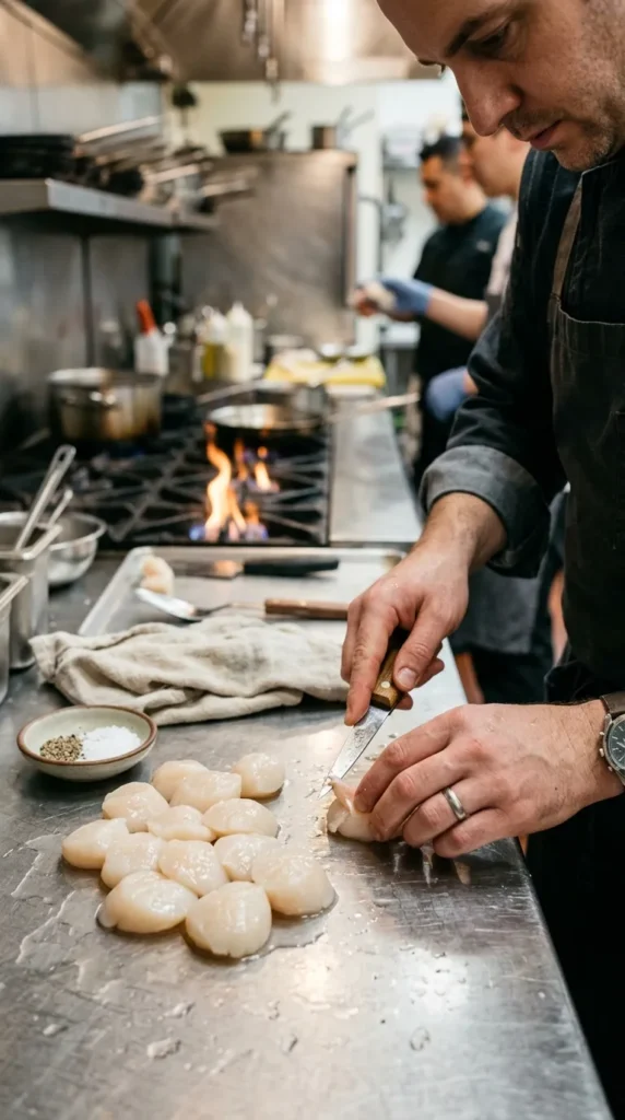 Preparing Scallops