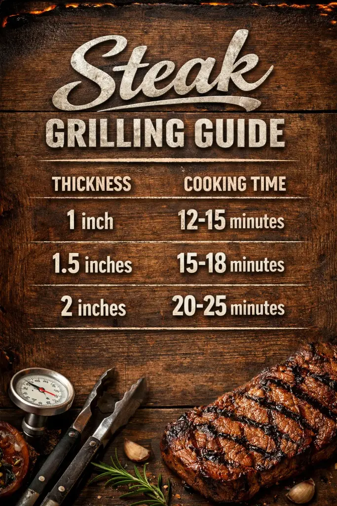 Steak Grilling Guide On Rustic Wood How Long to Cook Pork Chops in an Air Fryer