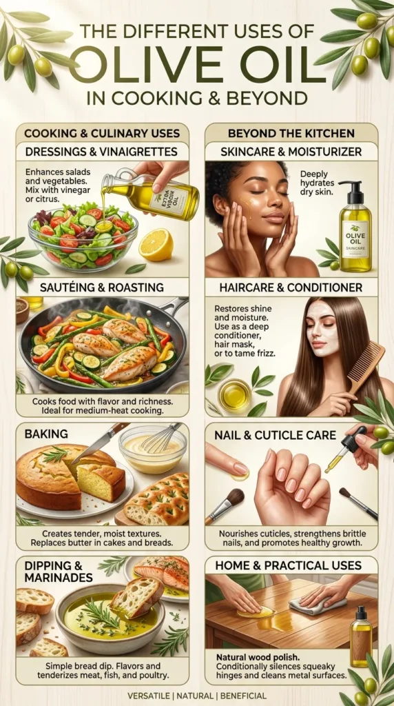 The Different Uses Of Olive Oil In Cooking And Beyond