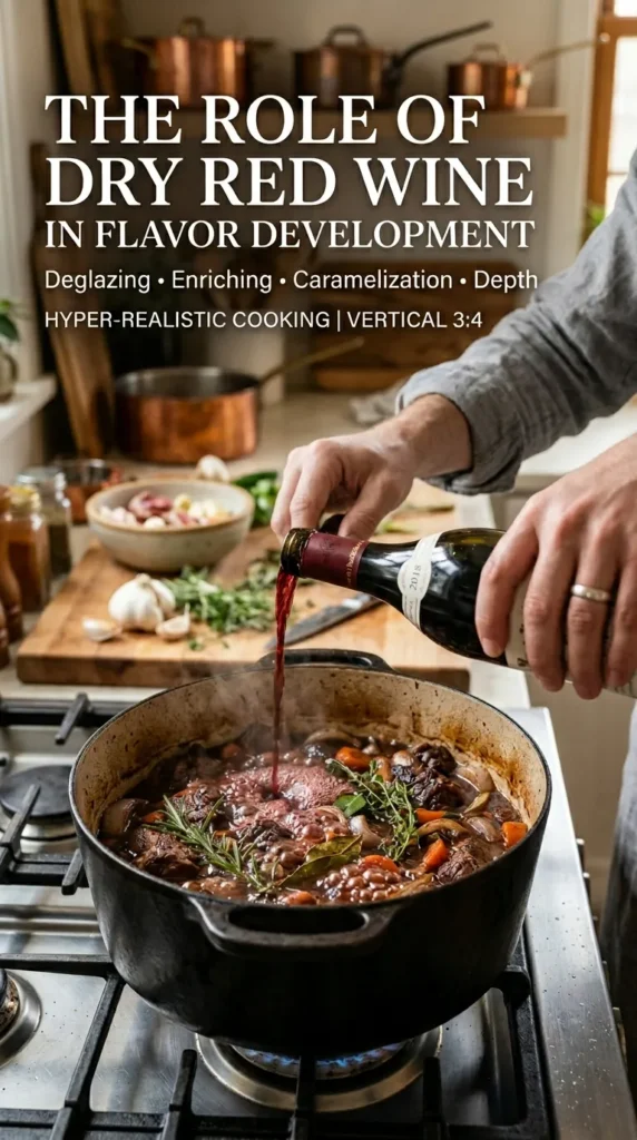 The Role Of Dry Red Wine In Flavor Development