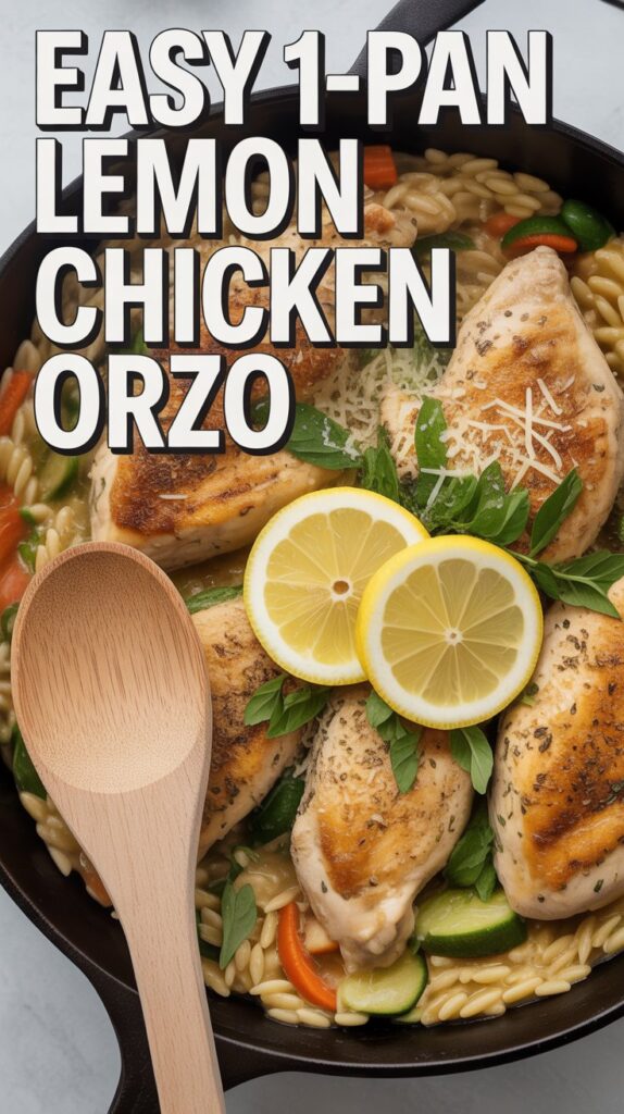 Easy 1-Pan Lemon Chicken Orzo