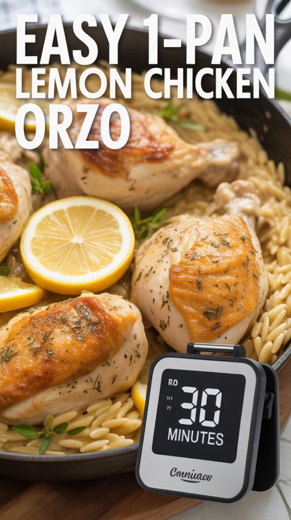 Easy 1-Pan Lemon Chicken Orzo