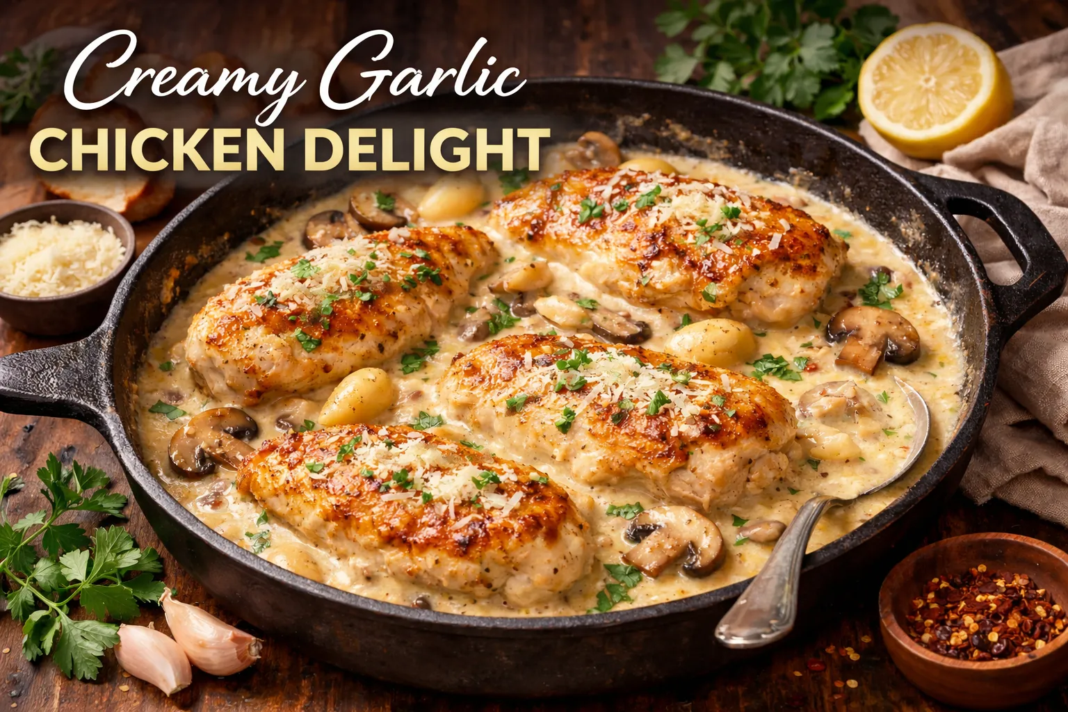 Creamy Garlic Chicken Delight