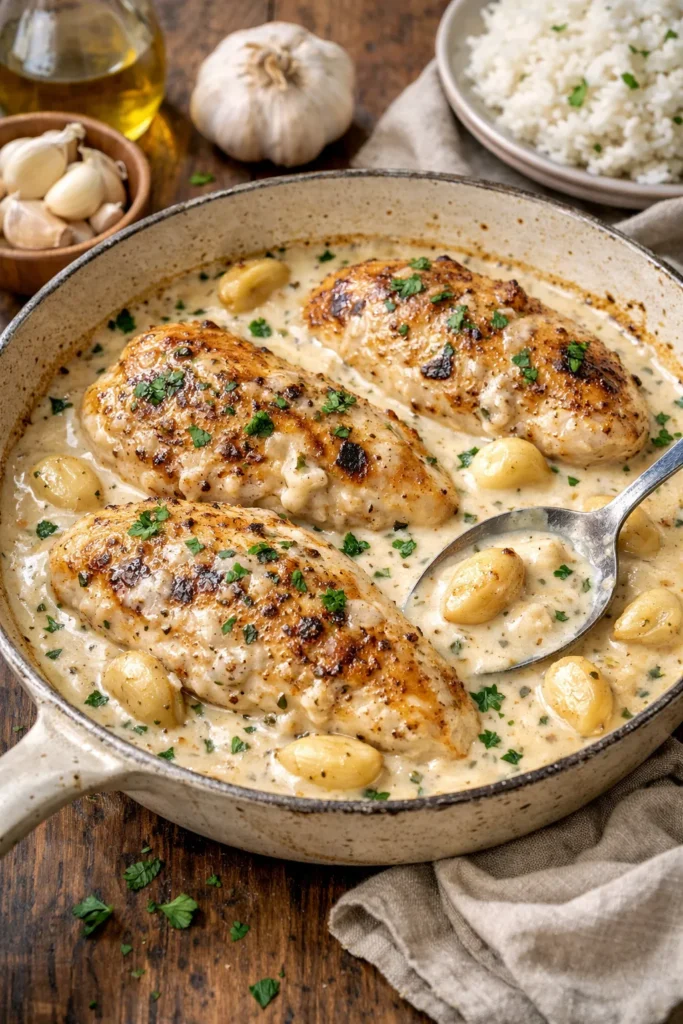 Garlic Infused In Creamy Chicken Recipe
