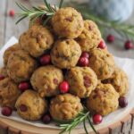 Festive Cranberry Turkey Stuffing Balls Recipe Printable Holiday Appetizer
