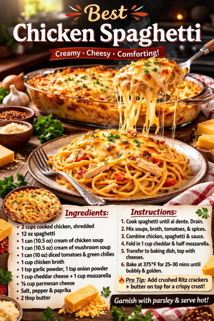 How To Make The Best Chicken Spaghetti Chicken Spaghetti Recipe