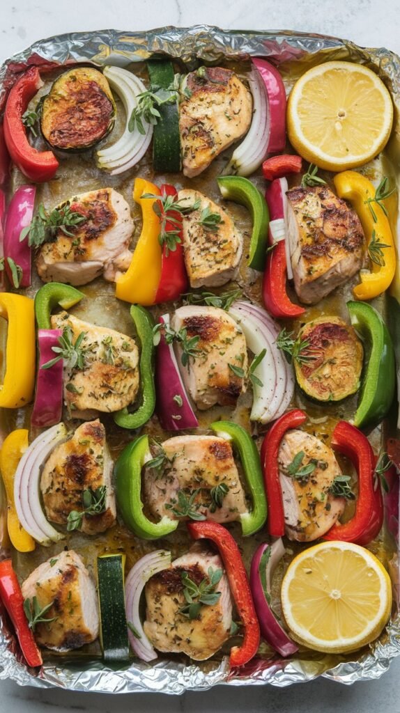 Lemon Sheet Pan Kebabs