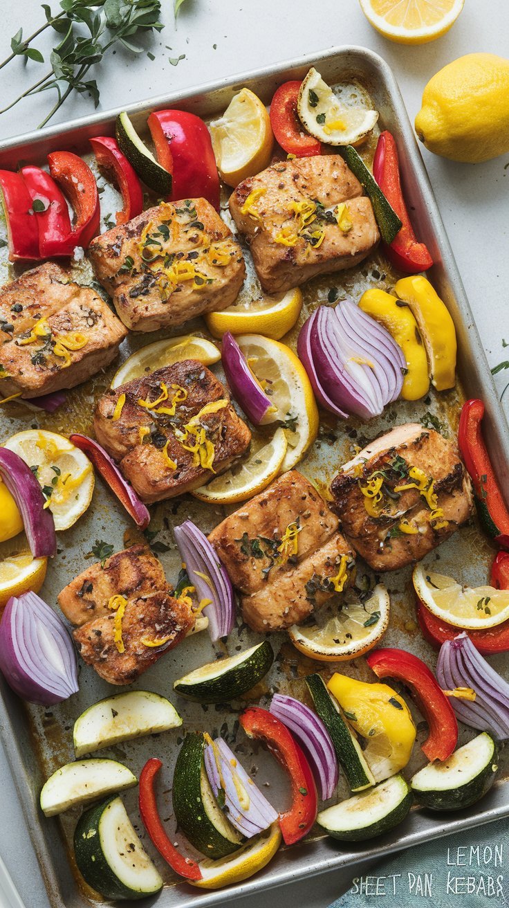 Lemon Sheet Pan Kebabs
