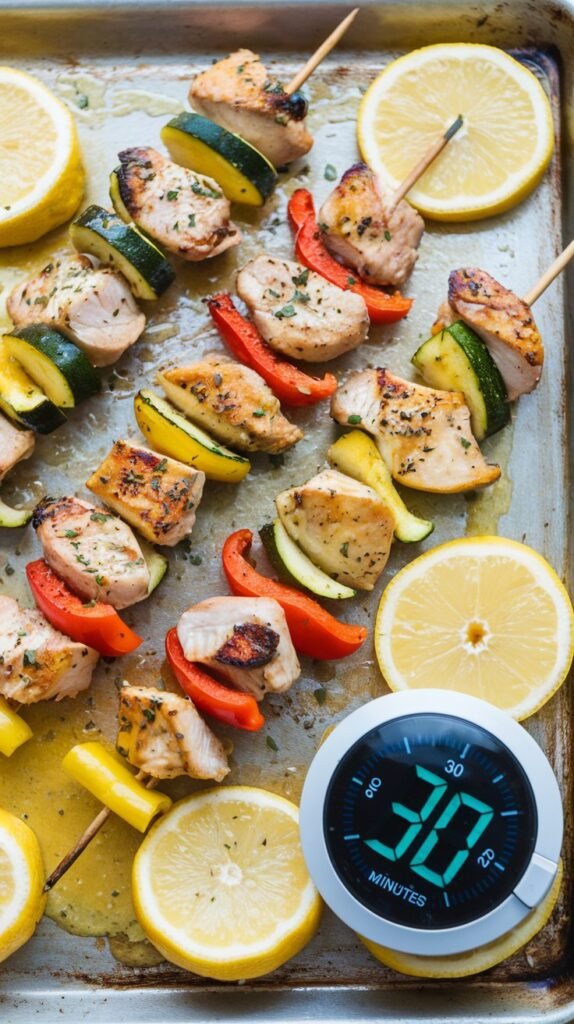 Lemon Sheet Pan Kebabs