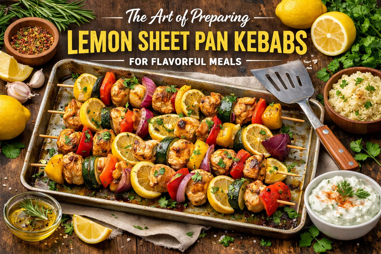Lemon Sheet Pan Kebabs