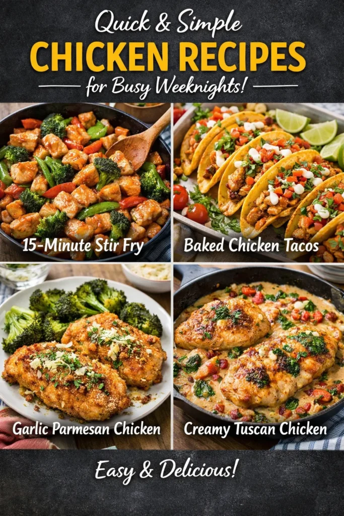 Quick And Simple Chicken Recipe Options For Busy Weeknights