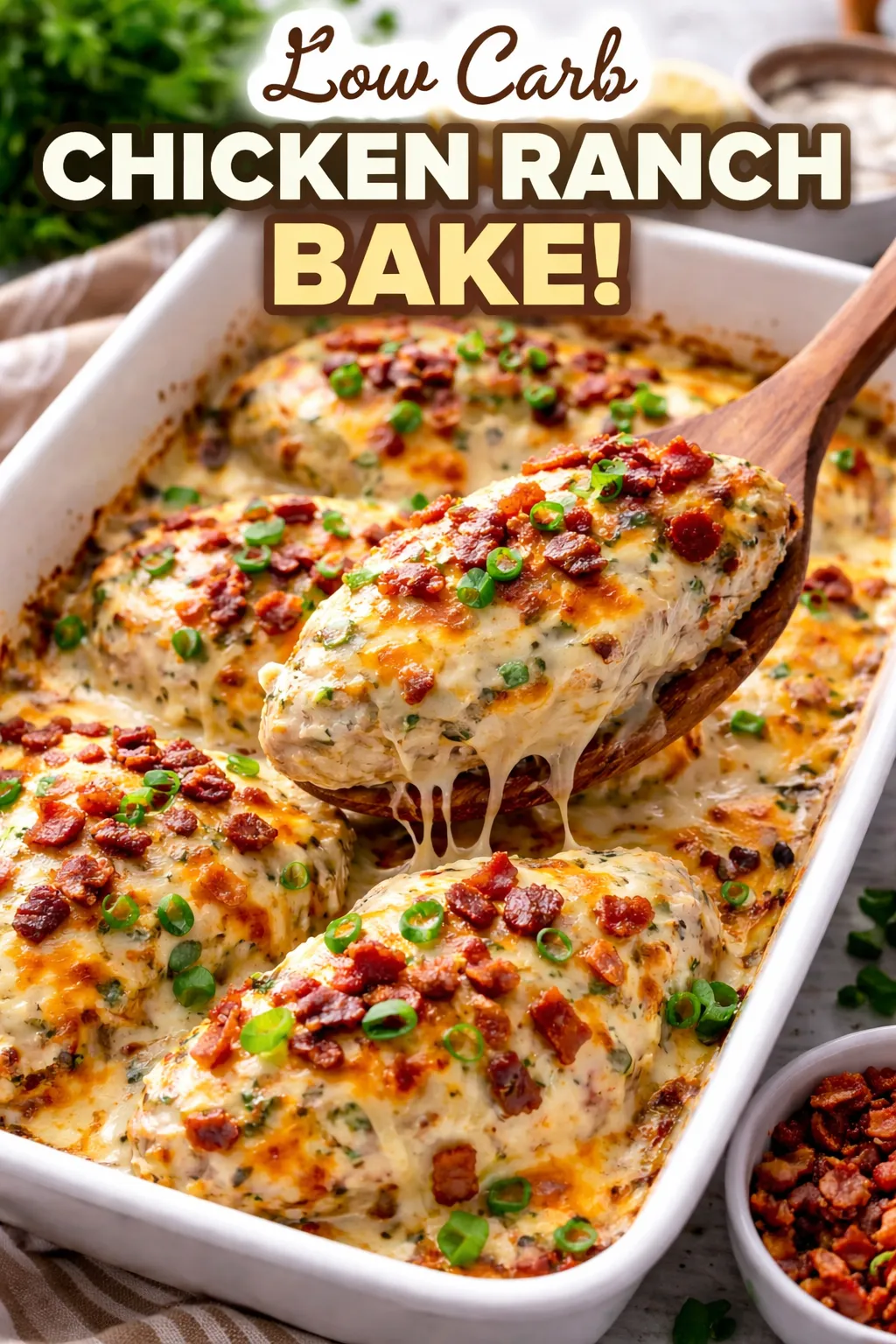 Amazing Low Carb Chicken Ranch Bake