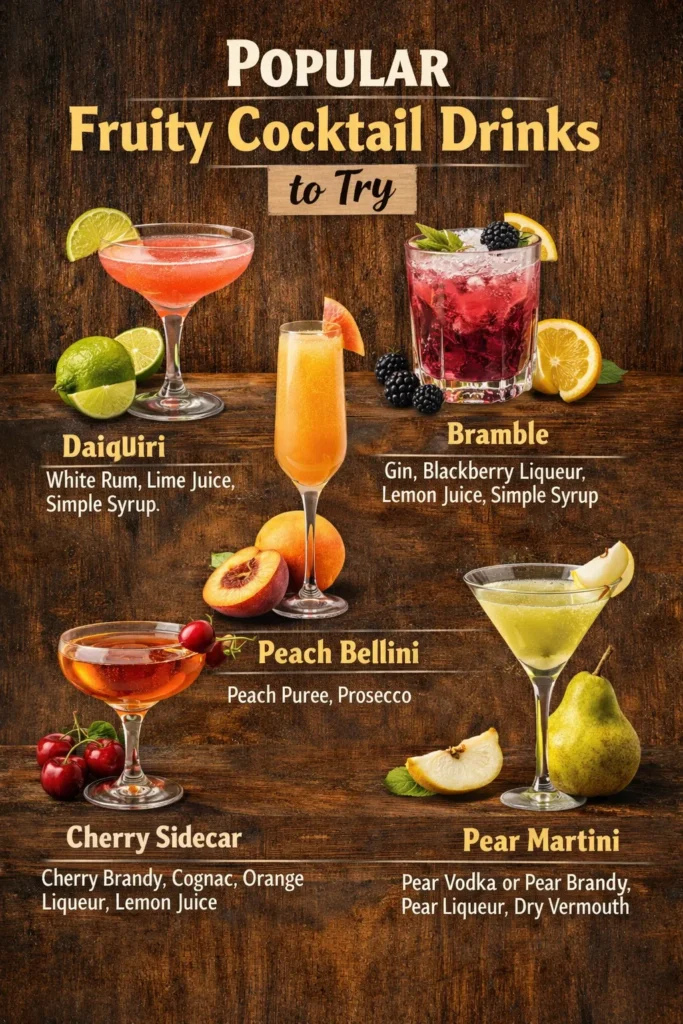 Popular Fruity Cocktail Drinks To Try Best Fruity Alcoholic Drinks
