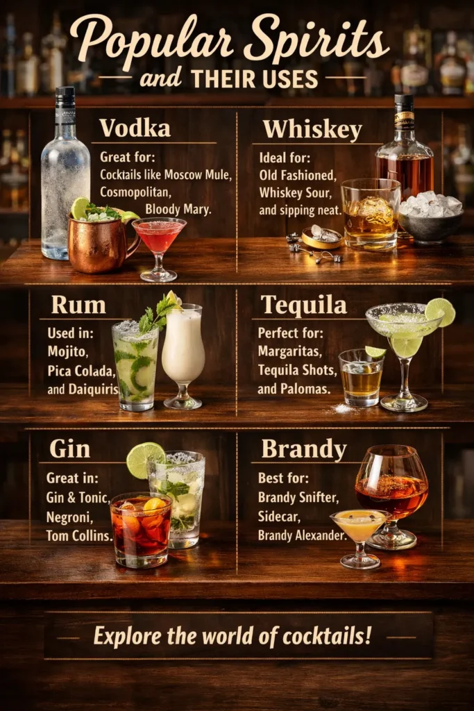 Popular Spirits And Their Uses Best Drinks To Order At A Bar