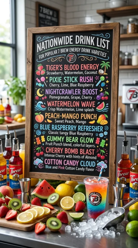 Nationwide Drink List For Popular 7 Brew Energy Drink Varieties Best 7 Brew Energy Drinks