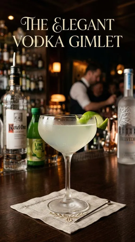 The Elegant Vodka Gimlet